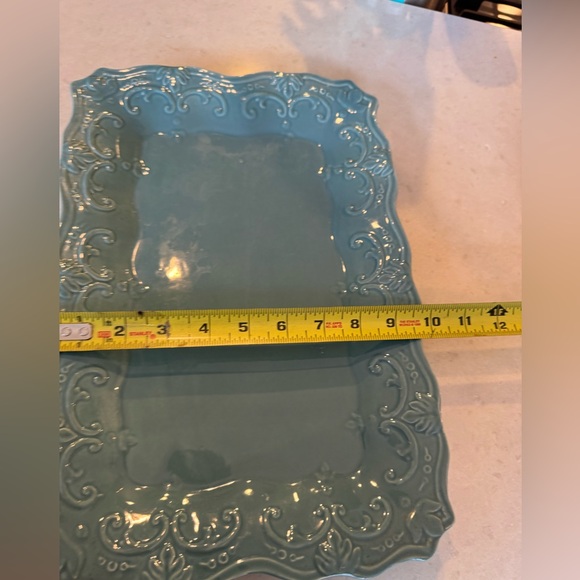 Sweet Olive Designs Fancy Scroll Collection by Jane Adams Teal Decorative Tray - Picture 7 of 8